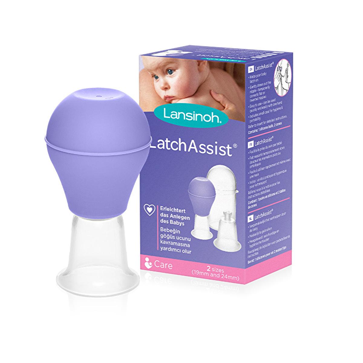 Lansinoh Latch Assist Breastfeeding Aid - BPA-Free Nipple Eversion Device for Flat/Inverted Nipples, Easy Single-Handed OperationBaby CareTorqelo.com