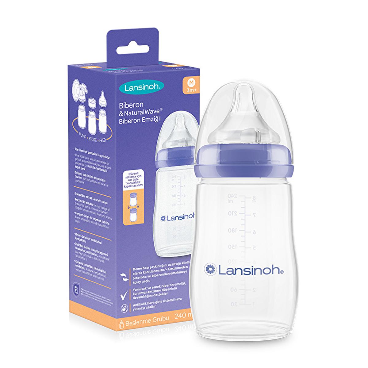 Lansinoh PP Biberon 240 ml Baby Bottle - Anti-Colic, BPA Free, Natural Feeding for InfantsBaby CareTorqelo.com