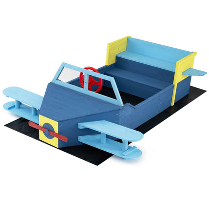 Large Wooden Kids Sandbox with Bottom Liner and Bench SeatTorqelo.com