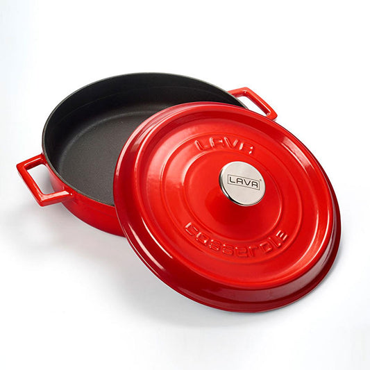 LAVA Cast Iron Cookware - 28cm Enamel Coated Round Cookware for Durable CookingTorqelo.com