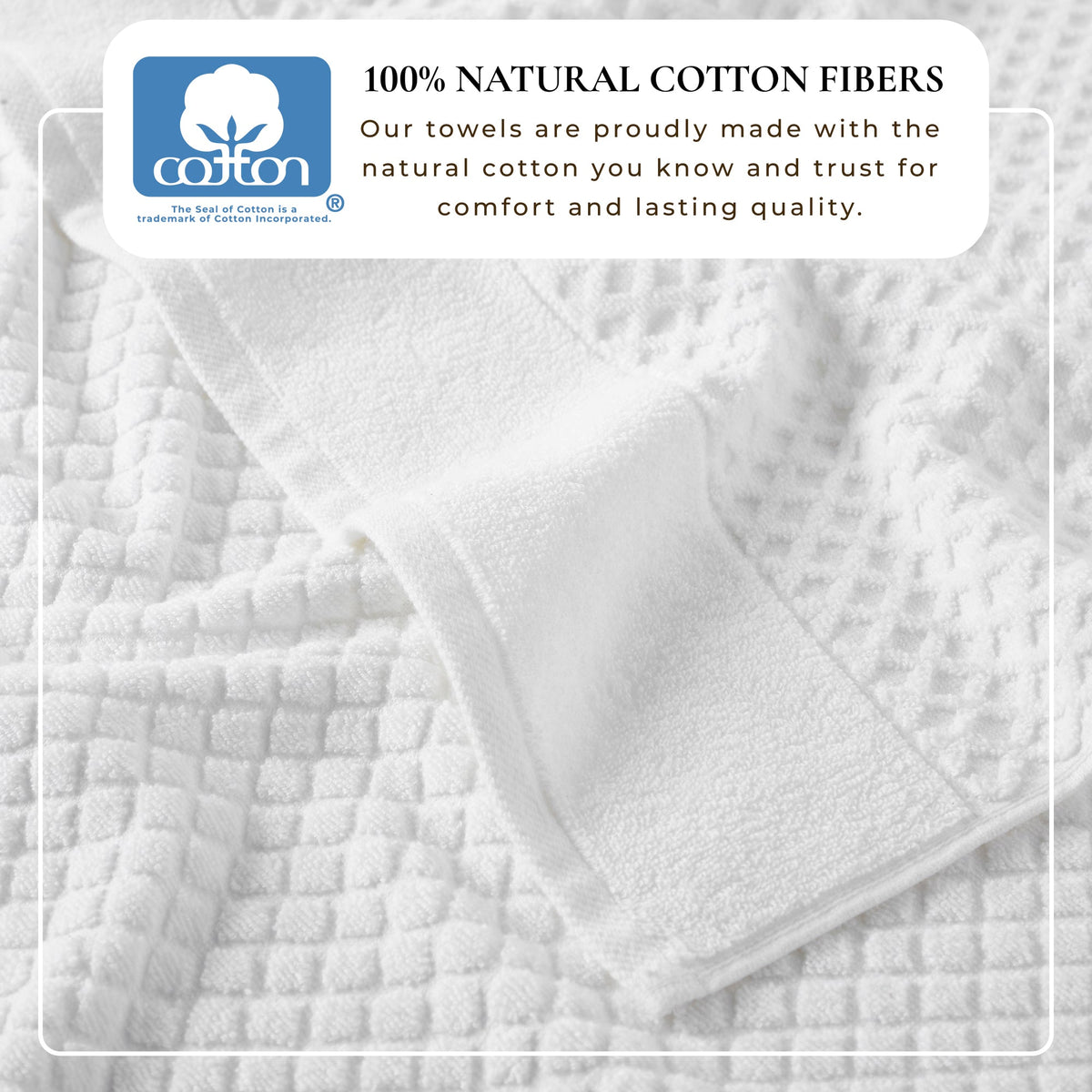 Cotton Diamond Waffle Weave Bath Towel Set - Grayson Collection by Great Bay Home