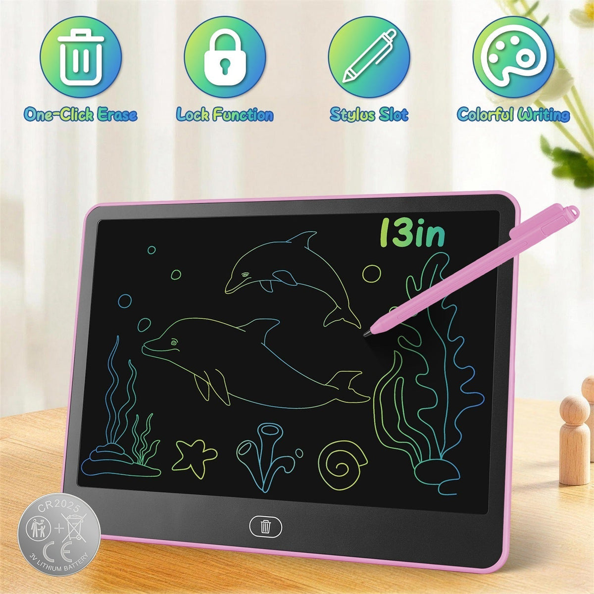 LCD Writing Tablet for Kids with Stylus & Lock FunctionWriting TabletTorqelo.com