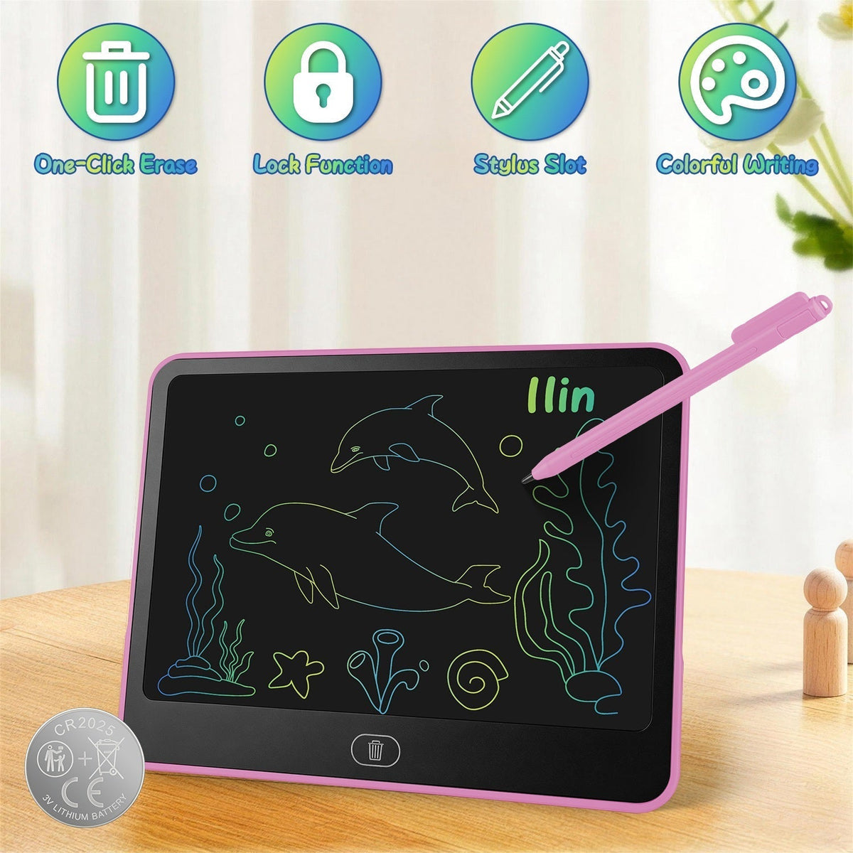 LCD Writing Tablet for Kids with Stylus & Lock FunctionWriting TabletTorqelo.com