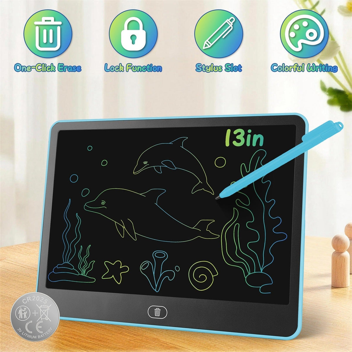 LCD Writing Tablet for Kids with Stylus & Lock FunctionWriting TabletTorqelo.com