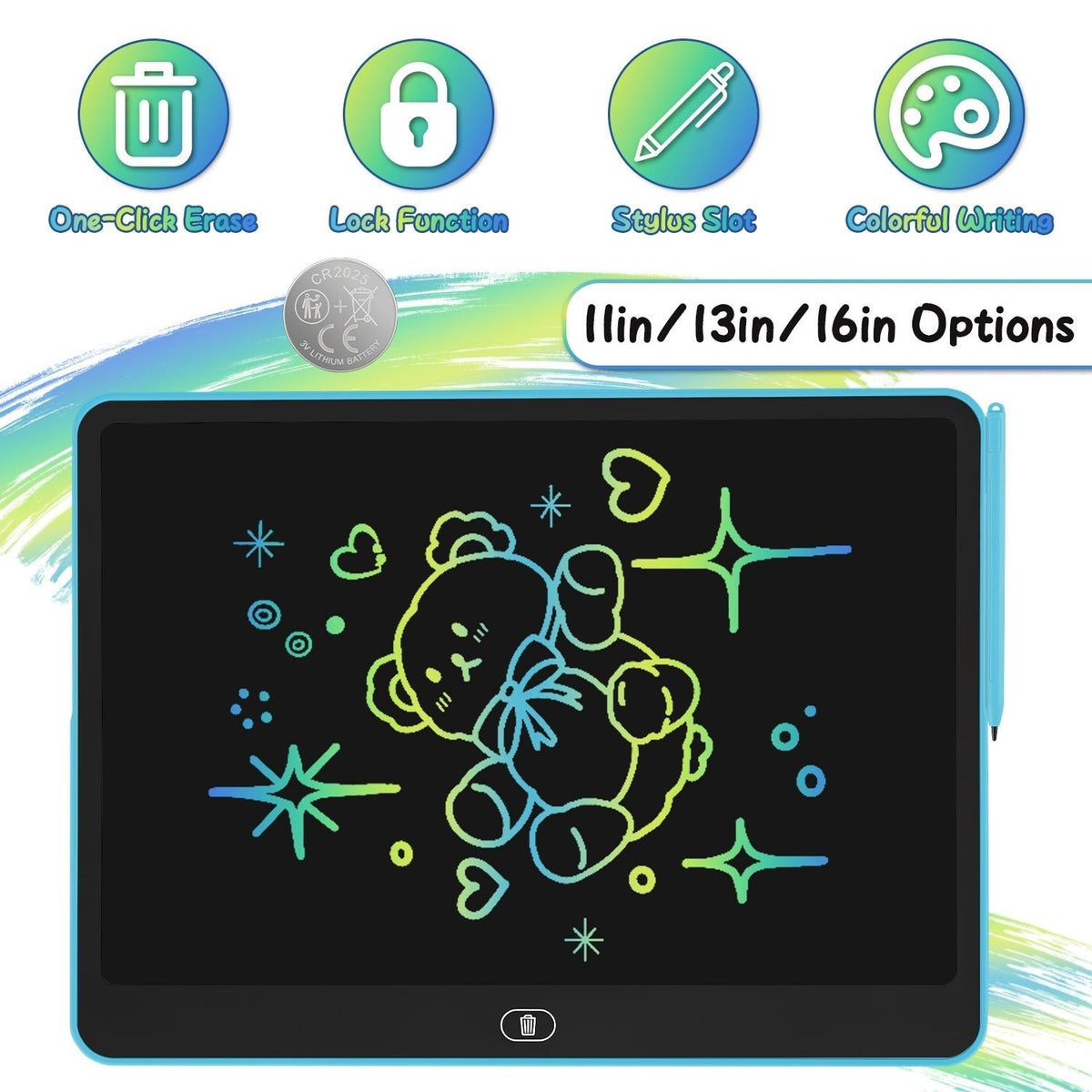 LCD Writing Tablet for Kids with Stylus & Lock FunctionWriting TabletTorqelo.com