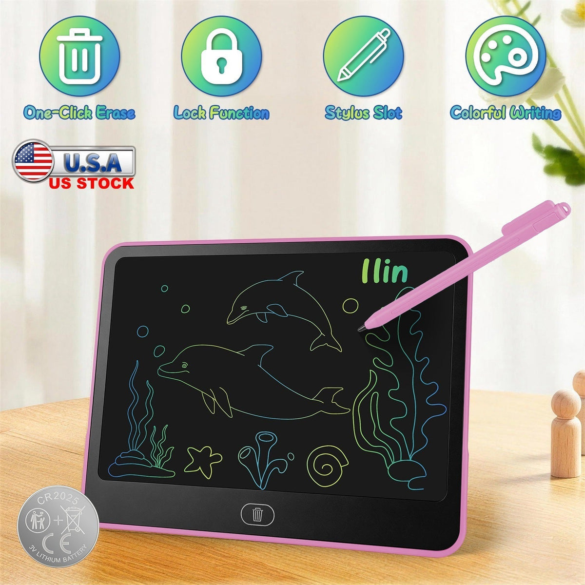 LCD Writing Tablet for Kids with Stylus & Lock FunctionWriting TabletTorqelo.com