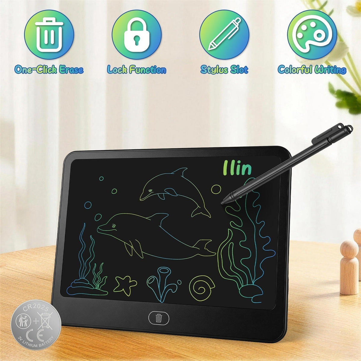 LCD Writing Tablet for Kids with Stylus & Lock FunctionWriting TabletTorqelo.com