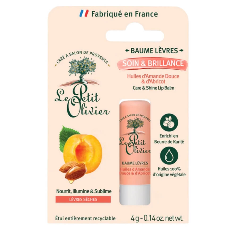 Le Petit Olivier Apricot & Sweet Almond Lip Balm 4g by Beauty Care Bag