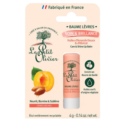 Le Petit Olivier Apricot & Sweet Almond Lip Balm 4g by Beauty Care Bag