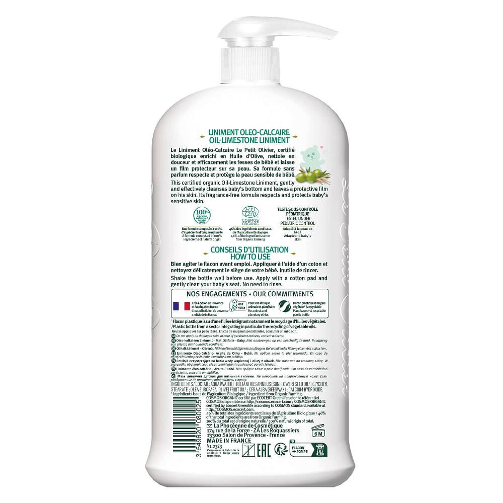 Le Petit Olivier Baby Limestone Liniment Oil for Gentle Care 750ml by Beauty Care Bag