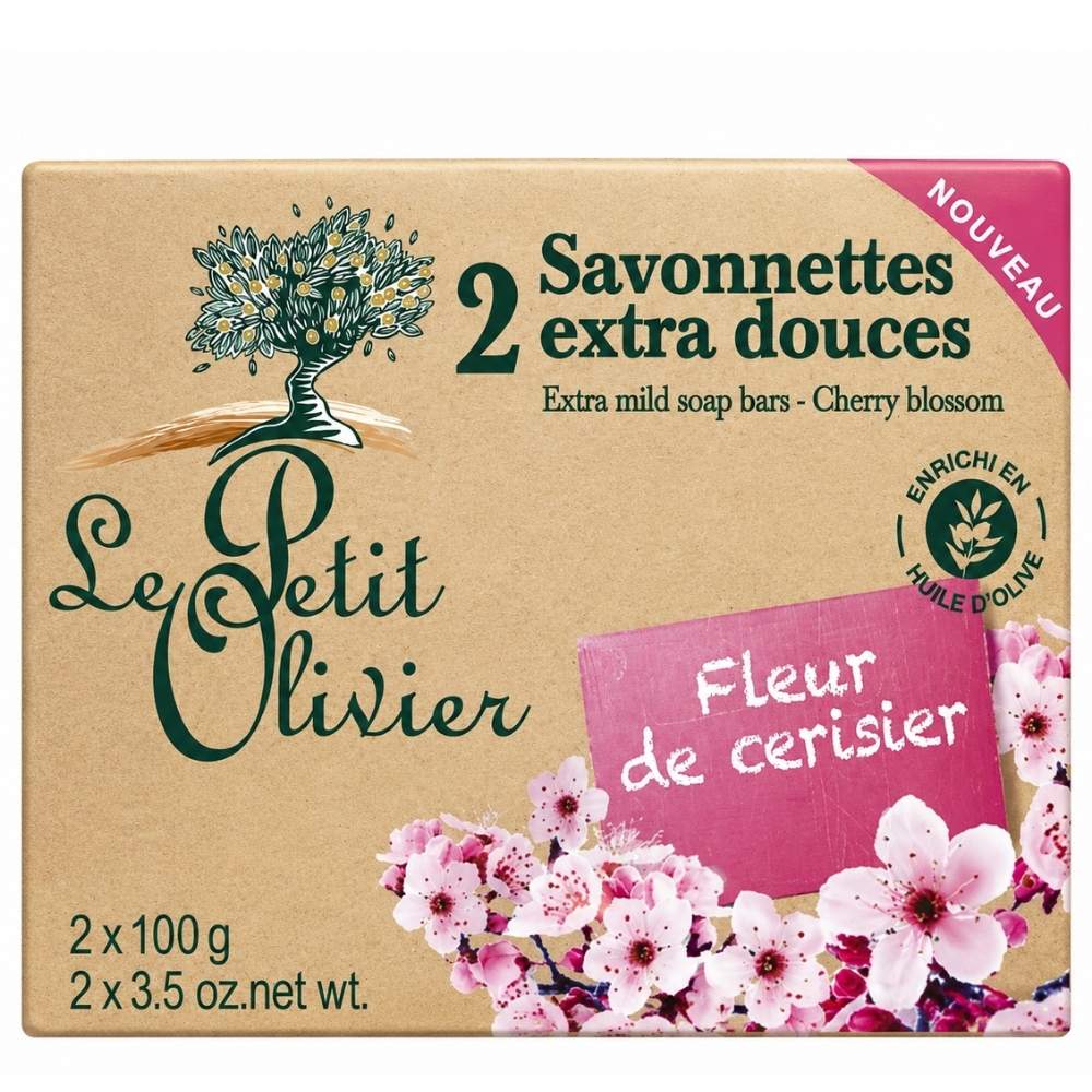 Le Petit Olivier Cherry Blossom Soap Pack 2x100g by Beauty Care Bag
