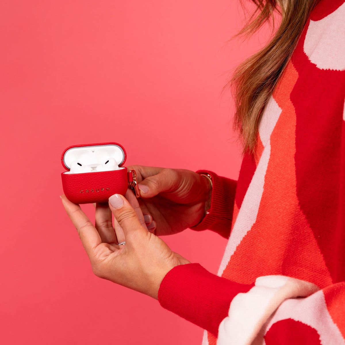 Leather Airpod Case - RedSmall Leather GoodsTorqelo.com
