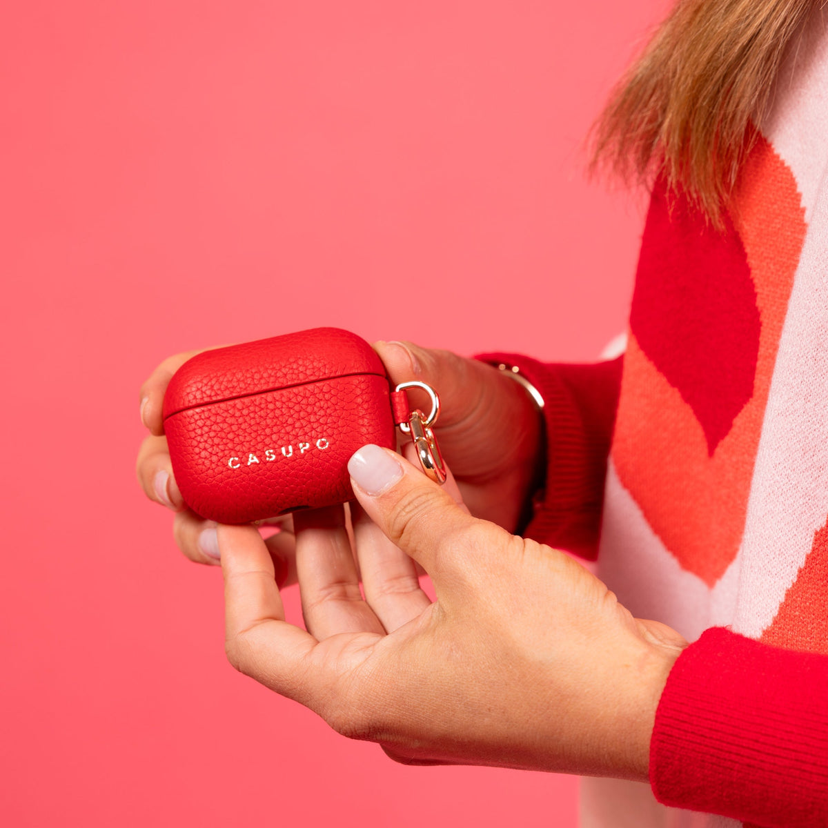 Leather Airpod Case - RedSmall Leather GoodsTorqelo.com