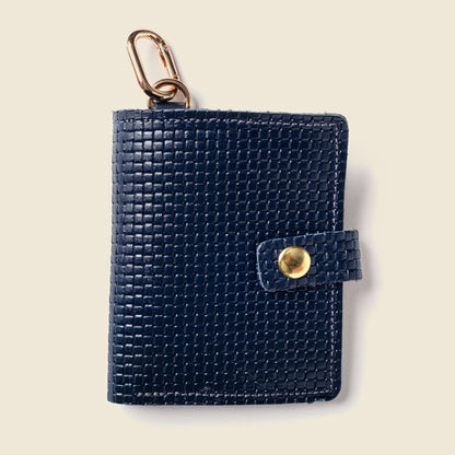 Leather Bifold Wallet with Snap & Key Ring - Navy Limited EditionSmall BifoldTorqelo.com