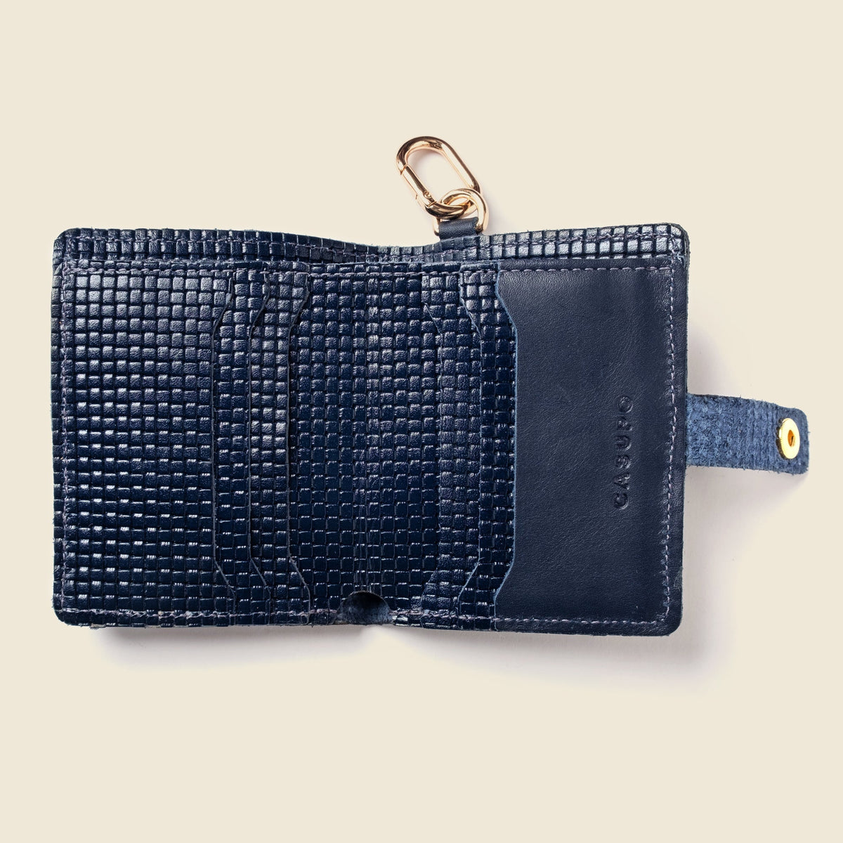 Leather Bifold Wallet with Snap & Key Ring - Navy Limited EditionSmall BifoldTorqelo.com