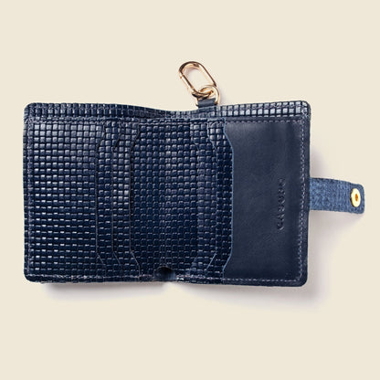 Leather Bifold Wallet with Snap & Key Ring - Navy Limited EditionSmall BifoldTorqelo.com