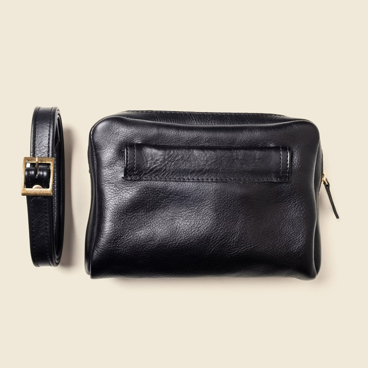 Leather Fanny Pack - BlackDopp Toiletry BagTorqelo.com