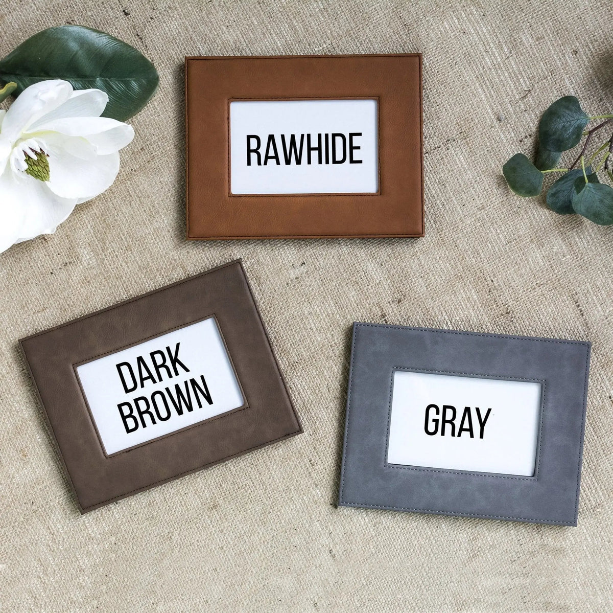 Leather Photo Frame – Elegant Faux Leather Frame For Birthday Gift HerweddingsTorqelo.com