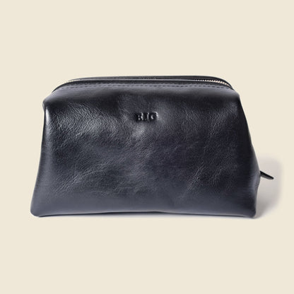 Leather Toiletry Bag - BlackDopp Toiletry BagTorqelo.com