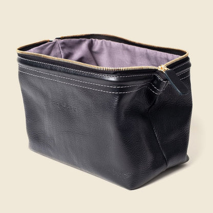 Leather Toiletry Bag - BlackDopp Toiletry BagTorqelo.com