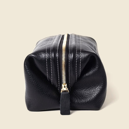 Leather Toiletry Bag - BlackDopp Toiletry BagTorqelo.com