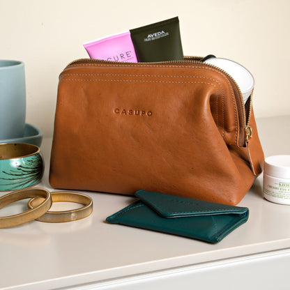 Leather Toiletry Bag - NaturalDopp Toiletry BagTorqelo.com