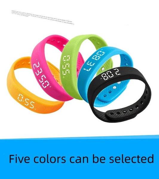 LED Digital Smart Bracelet Vibrating Alarm Clock Waterproof ClockSmart braceletTorqelo.com