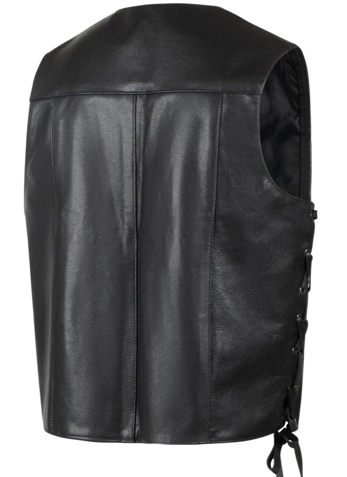 Legendary Dixon Men's Leather Motorcycle Vest by Legendary USA