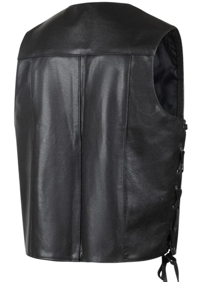 Legendary Dixon Men's Leather Motorcycle Vest by Legendary USA