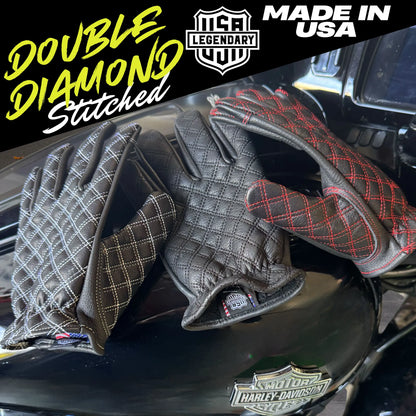 Double-Diamond Touchscreen Gloves by Legendary USA