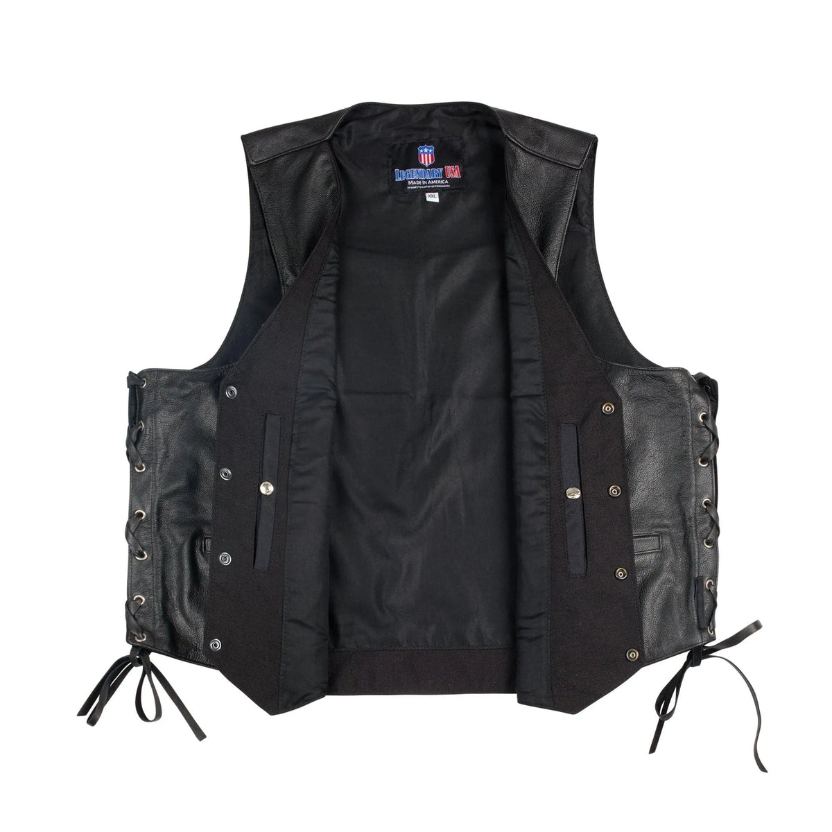 Legendary Gunslinger Men's Leather Vest by Legendary USA