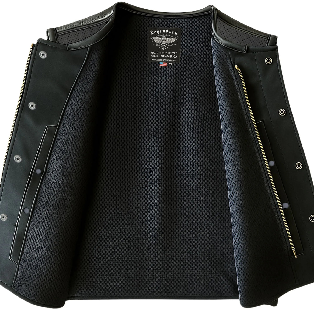 Legendary LowLife Perforated Leather Club Vest by Legendary USA
