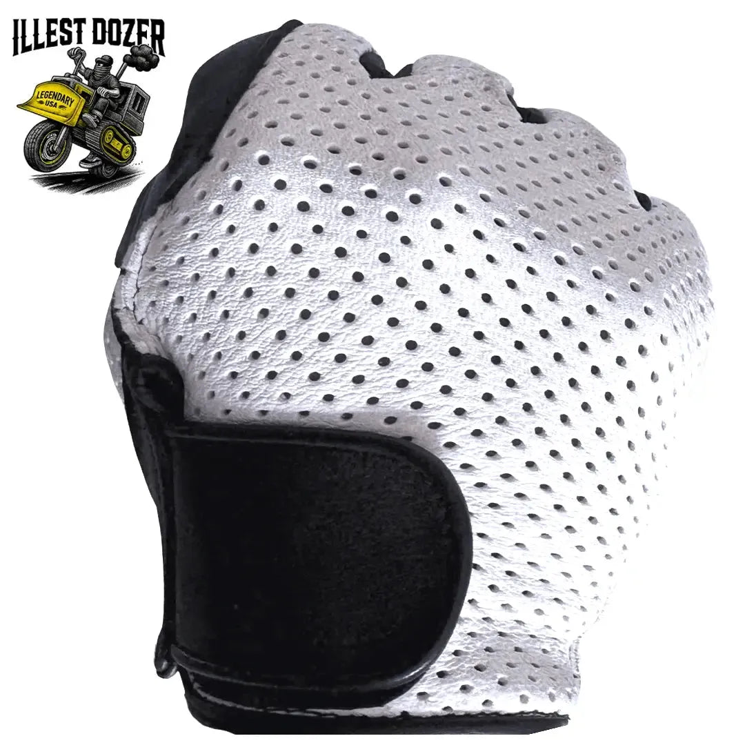 ILLEST DOZER White Outseam Gloves by Legendary USA