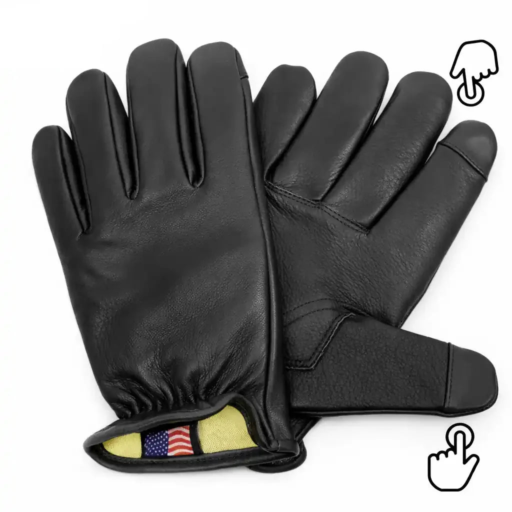 Aramid Touchscreen Deerskin Gloves by Legendary USA