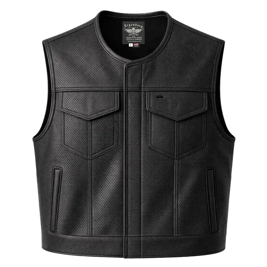 Legendary LowLife Perforated Leather Club Vest by Legendary USA