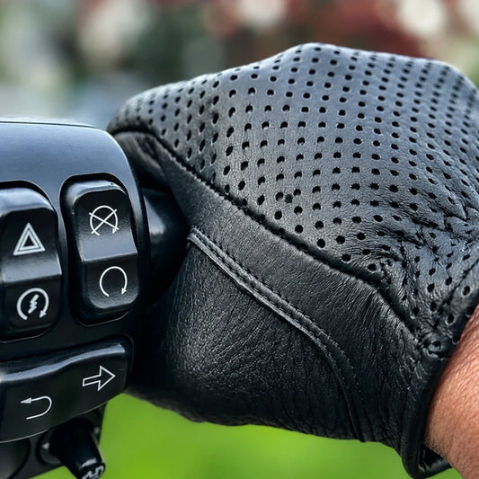 Ventilated Short Wrist Touchscreen Deerskin Gloves by Legendary USA