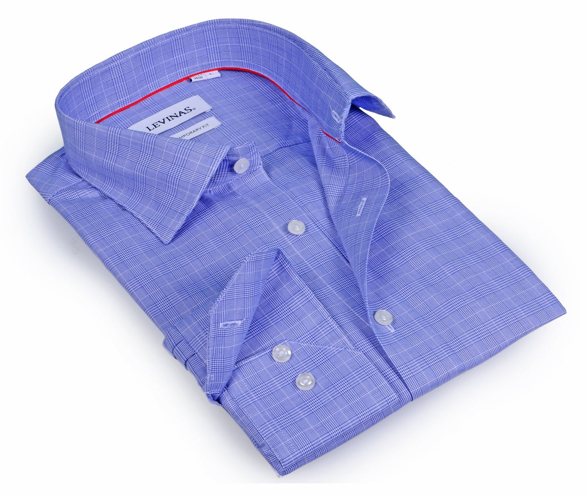 Levinas Contrast Collar Button-Up Shirt // - Contemporary Fit - contrast trimming - final sale - Size SmallShirts & TopsTorqelo.com