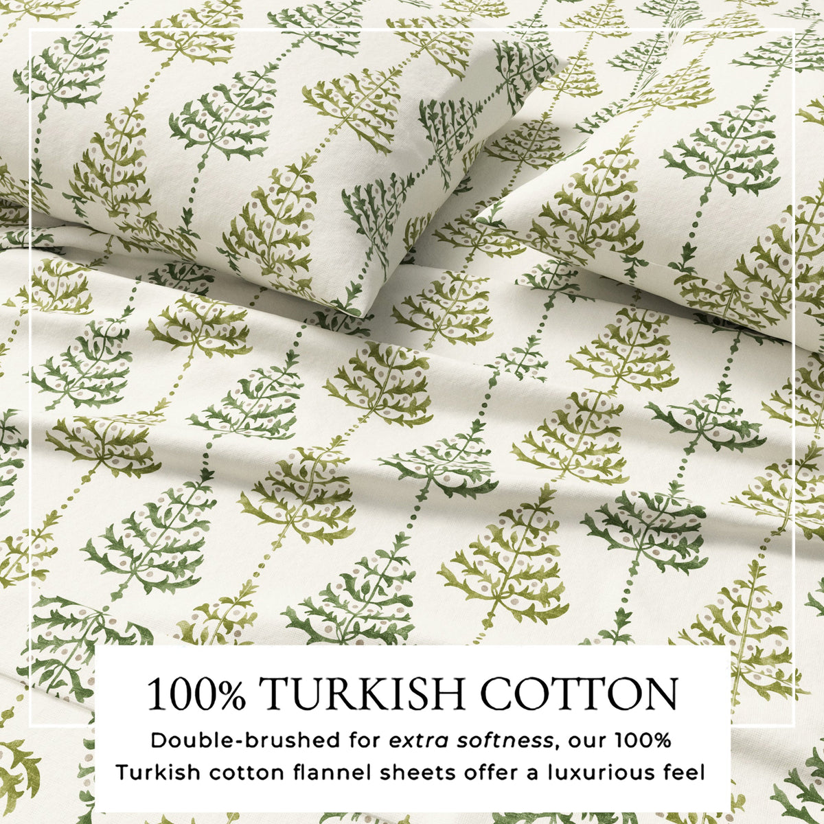 Turkish Cotton Flannel Sheet Set - Elevated Holiday Collection by Great Bay Home