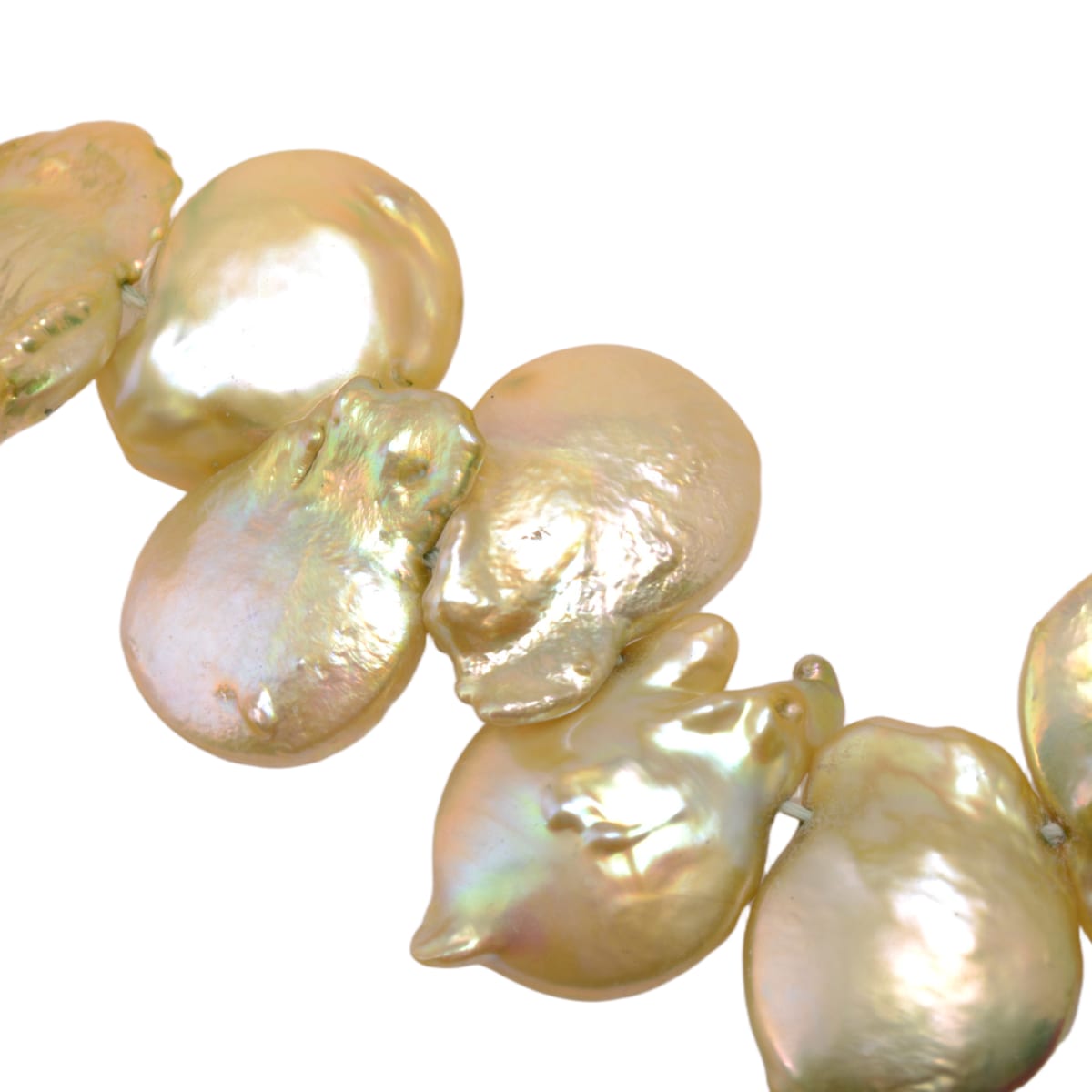 Lemon Keshi Freshwater Pearl Strand 17 Inches - Premium Coin Shape Pearls by Continental Bead Suppliers