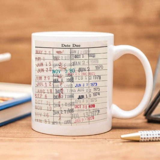 Library Card Coffee Mug - Book Club Gift - Coffee Tea Cup Gifts for Readers by Joyful Moose