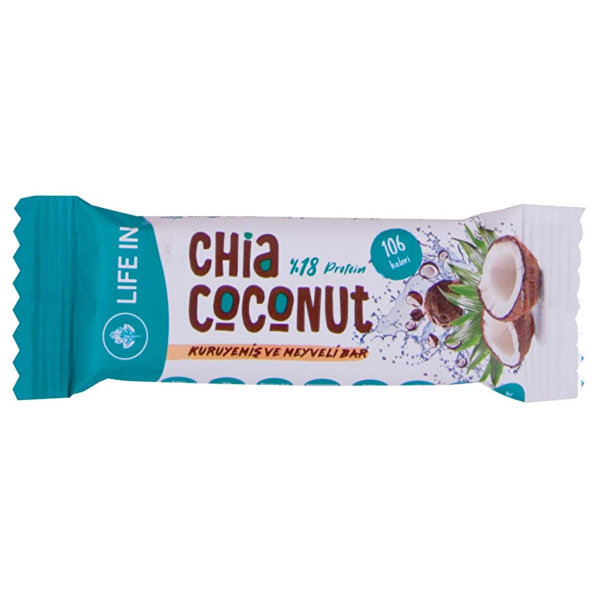 Life In Vegan Energy Bar - Healthy Snack Bar with Natural Ingredients, Gluten-Free, Low Calorie - 28gFood & CandyTorqelo.com