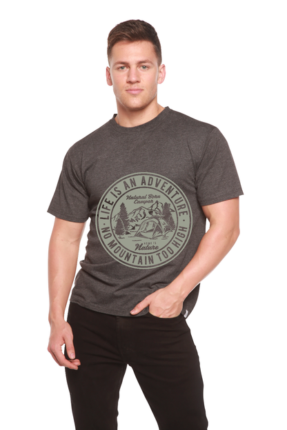 Life Is an Adventure men's short sleeve graphic T-shirt in bamboo viscose and organic cotton