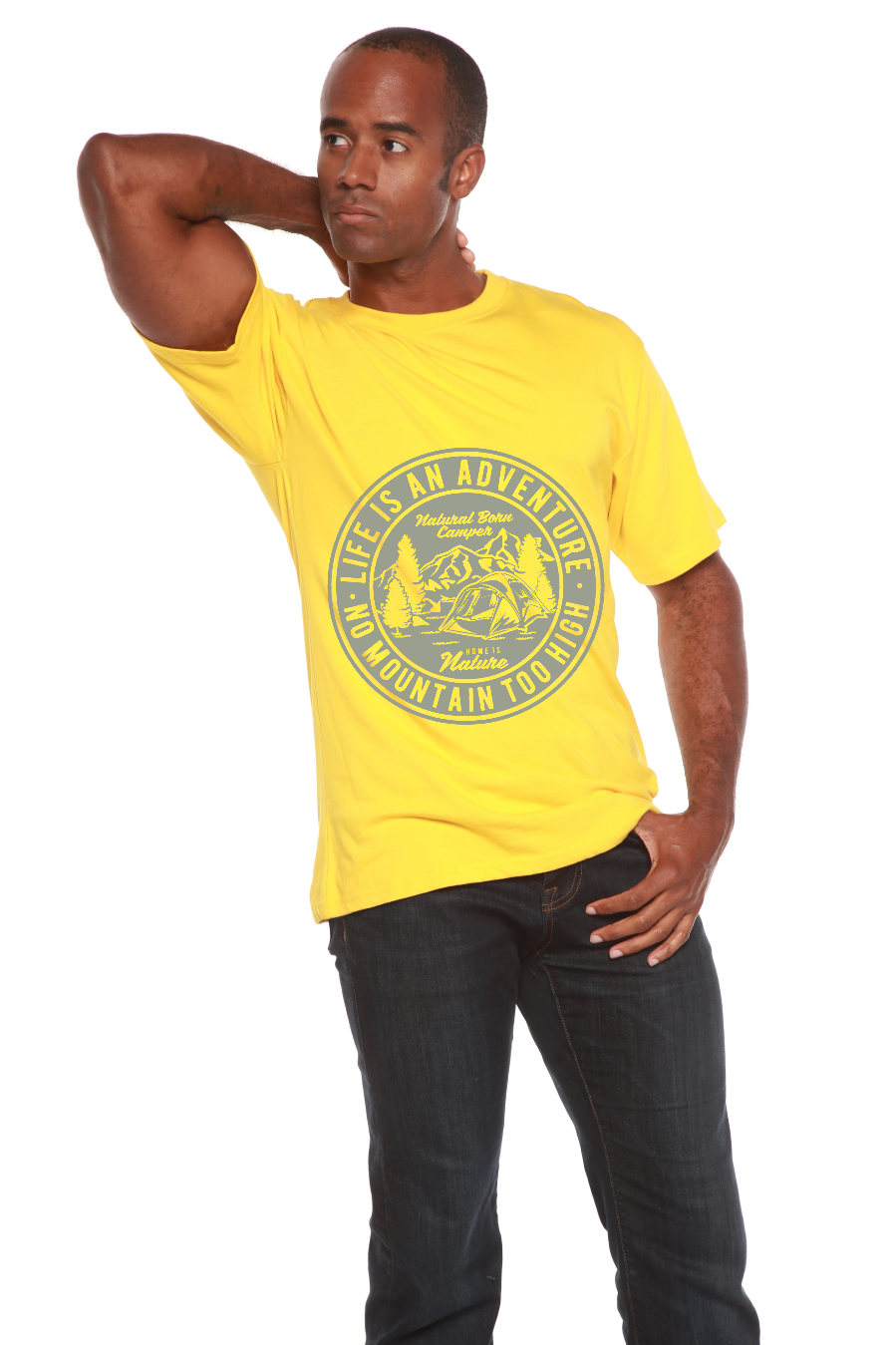 Life Is an Adventure men's bamboo graphic T-shirt – view 7