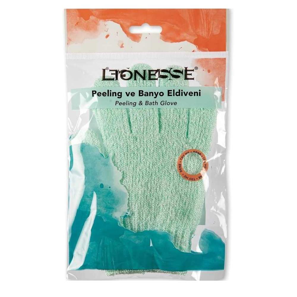Lionesse Bath Glove 206 Exfoliating Shower Mitt for Smooth Skin by Beauty Care Bag