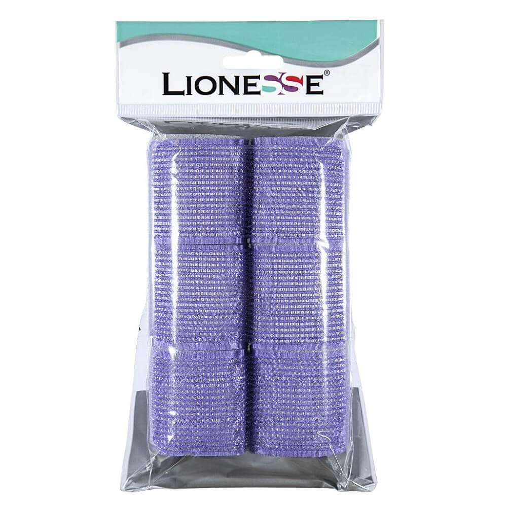 Lionesse Sponge Hair Rollers Purple 6-Pack by Beauty Care Bag