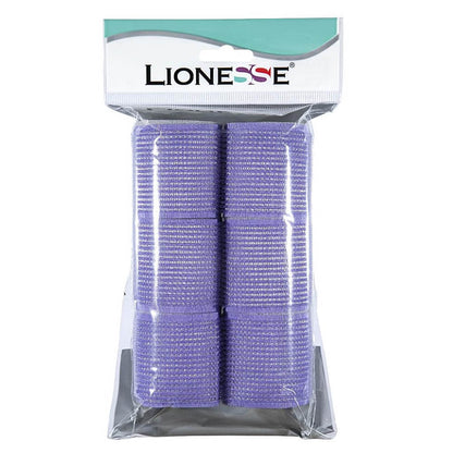 Lionesse Sponge Hair Rollers Purple 6-Pack by Beauty Care Bag