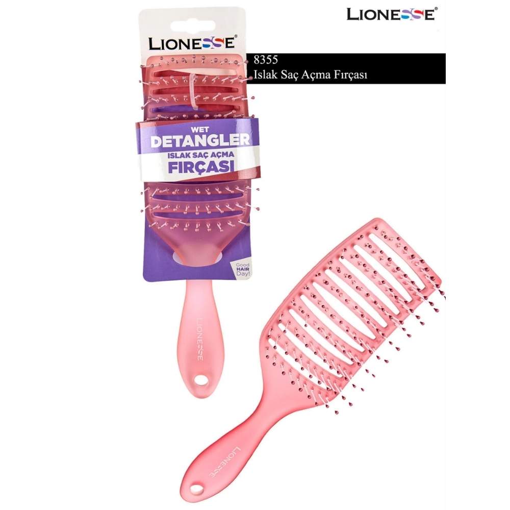 Lionesse Wet Detangling Hair Brush for Smooth Styling 8825 by Beauty Care Bag