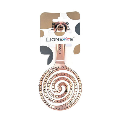 Lionesse Maze 8592 Rose Round Hair Brush for Volume by Beauty Care Bag