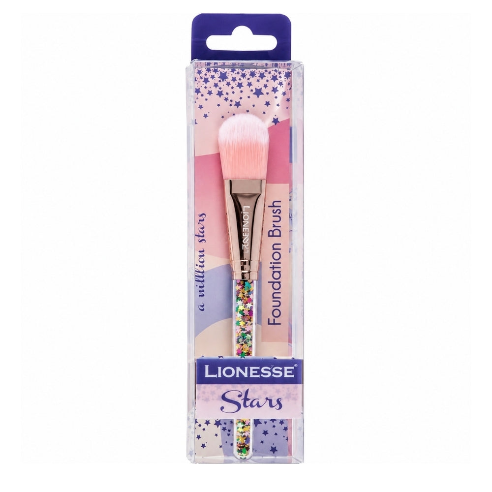 Lionesse Star Foundation Brush 4112 for Smooth Application by Beauty Care Bag