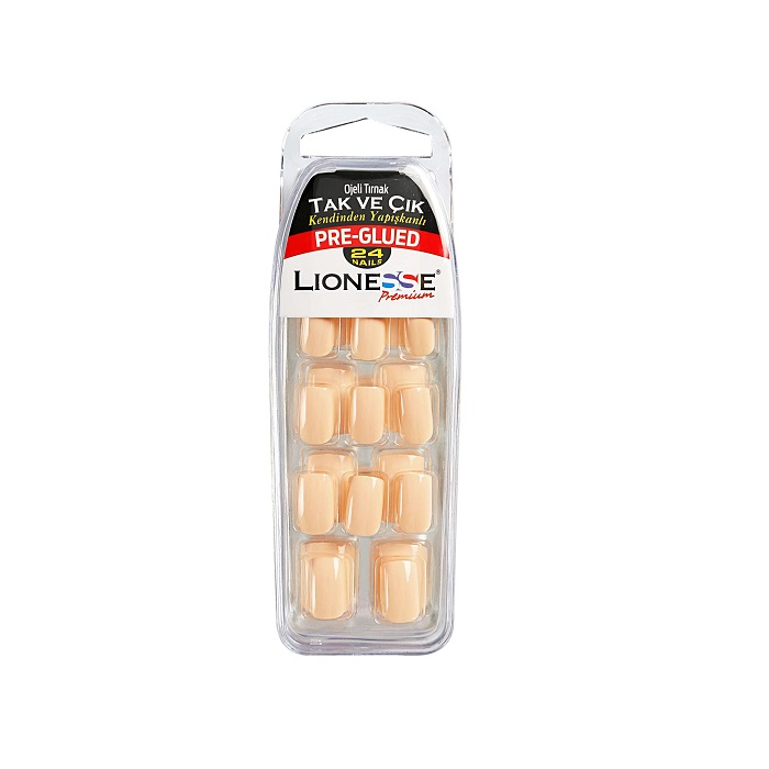 Lionesse Press-On Nails 4416 Easy Application Set by Beauty Care Bag